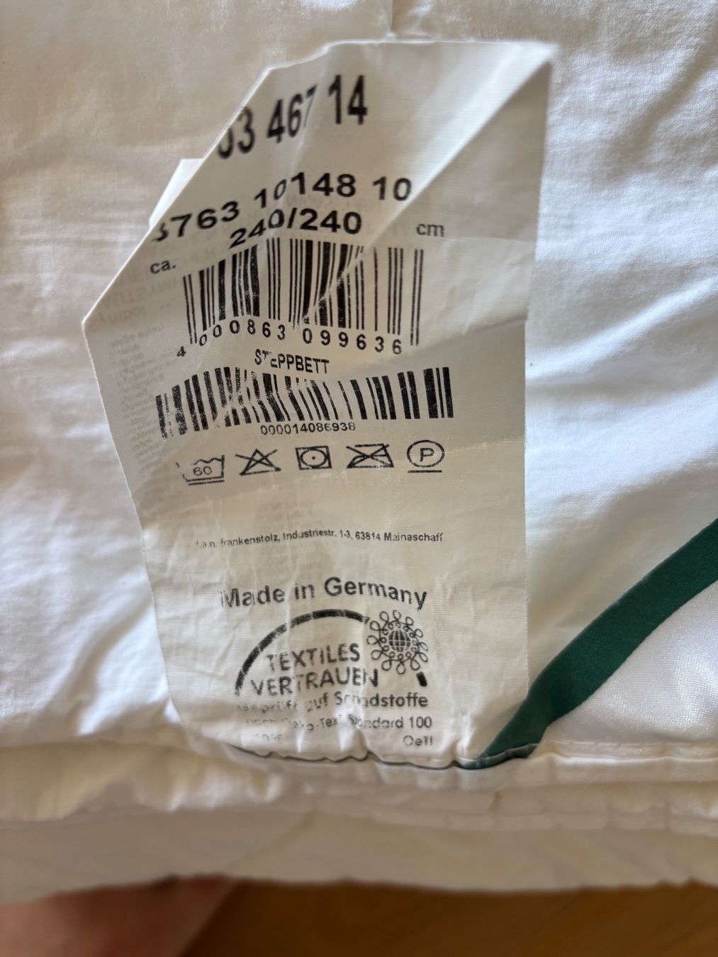 Coperte: Steppdecke 240 x 240 cm von fan – Usato da Kradolf venduto da 0721 2