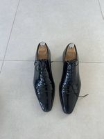Magnanni Cruz Black Patent Leather Tuxedo Shoes - Size 43.5