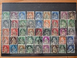 CH-Briefmarken gestempelt auf Karte E5 Zustand gem.Bild