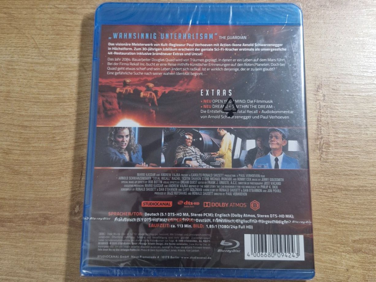 Alle DVDs: Total Recall (1990) NEU OVP Bluray – Neu und originalverpackt aus Pfungen von Whitie 1