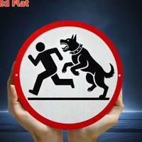 NEUES Metall Schild Einbrecher Warnung vor dem Hund - 226009