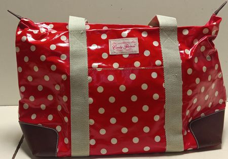 Handtasche Laundry Basket rot gepunktet gebraucht (bia5)