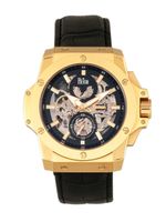 🇺🇸 Herrenuhr ®Philippe Reign Automatik Schwarz Gold NEU