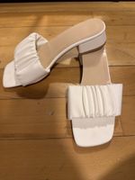 Damen Sandaletten weiss mit Blockabsatz