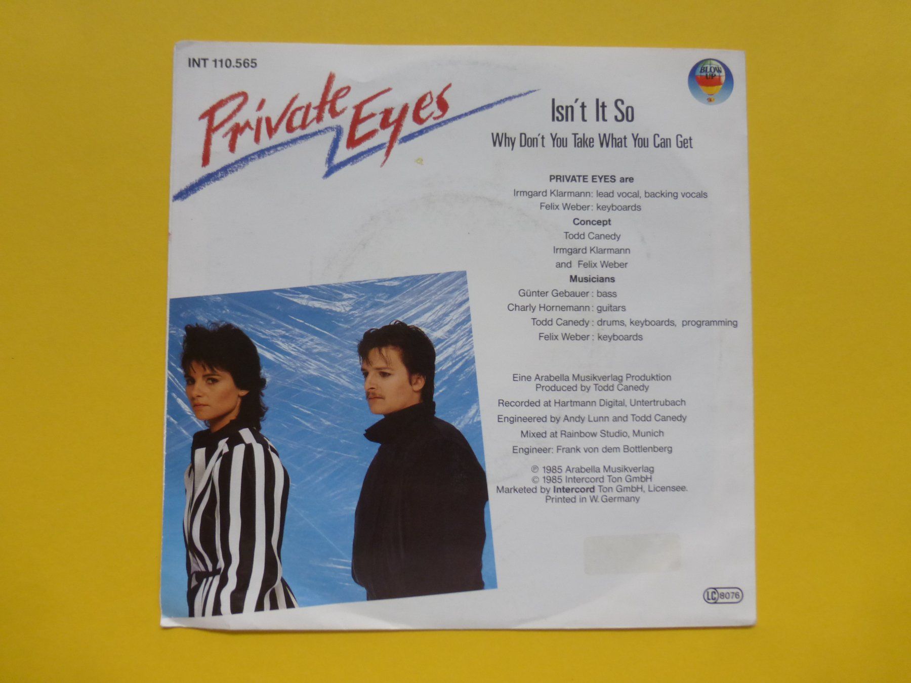 Dischi in vinile: Private Eyes – Isn't It So – Usato da Zürich venduto da Swiss57 1