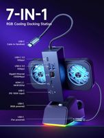 JSAUX 7-in-1 Dock RGB Lüfter ROG Ally X Steam Deck Legion Go