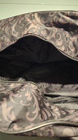 Reisetasche Trolley Weekend Bag schwarz/braun Muster