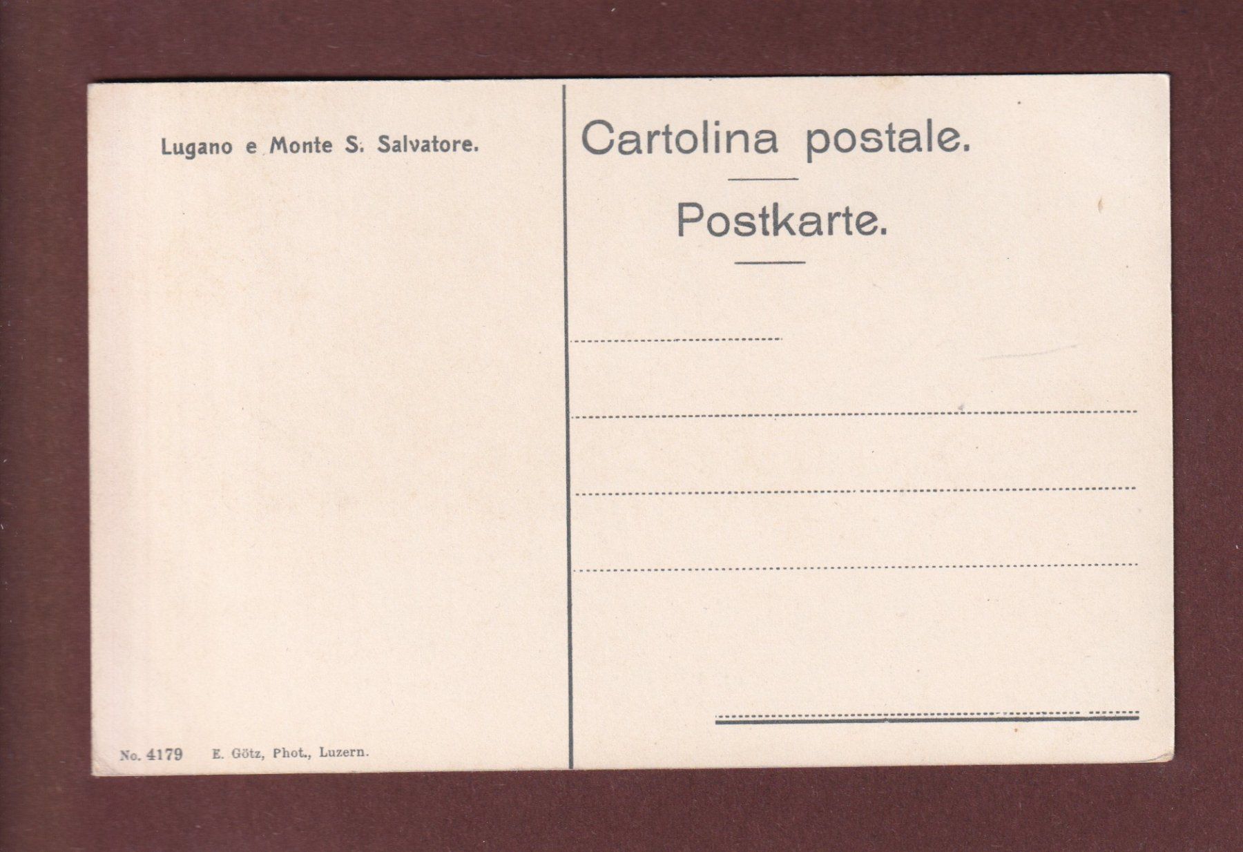 Cartes postales: LUGANO - Quai - San Salvatore – D'occasion à Pully par nicecards 1