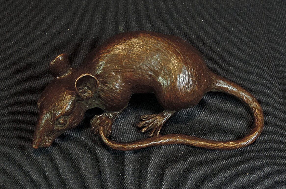 Sculture & Statue: Bronzefigur Maus, kleine Skulptur, Vitrinen Objekt – Usato da Duggingen venduto da roterbambus 4