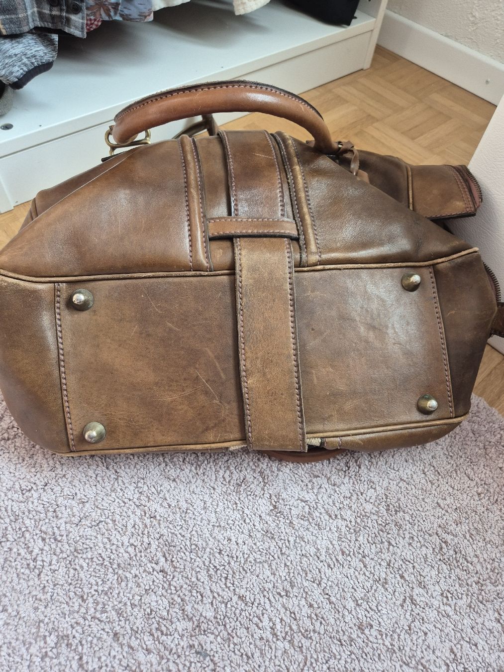 Taschen: Designer Vintage Echtleder Reisetasche – Gebraucht aus Wettingen von Krambambooli 1