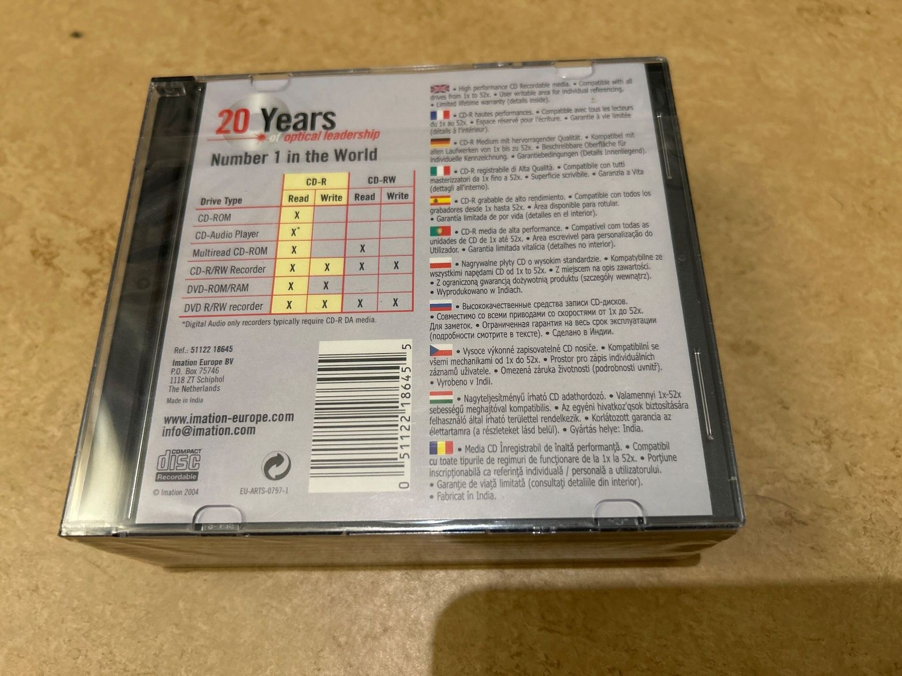 CD & DVD vergini: Original Imation CD-R Rohlinge, 10 Stk., OVP, NEU – Nuovo e nell'imballaggio originale da Guntershausen venduto da Gloominati 1