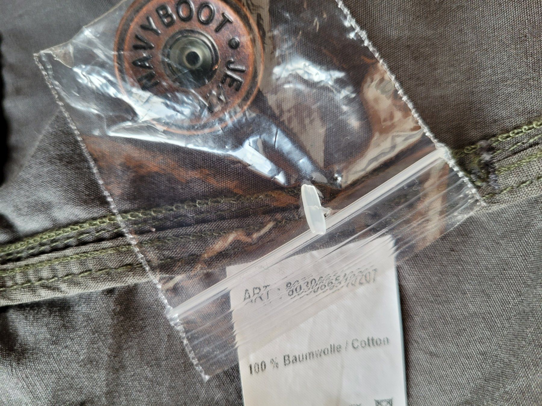 Navyboot Giacche: Navyboot Jeans Jacke, Gr. 40 khaki – Usato da Auslikon venduto da hera8331 4