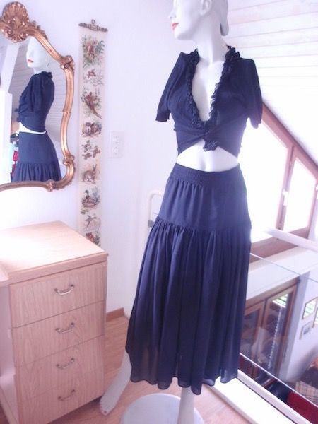 Jupe Escada Vintage Taille 34 - Style Crayon, Bimatériau Rare, Noir, Très Bon état