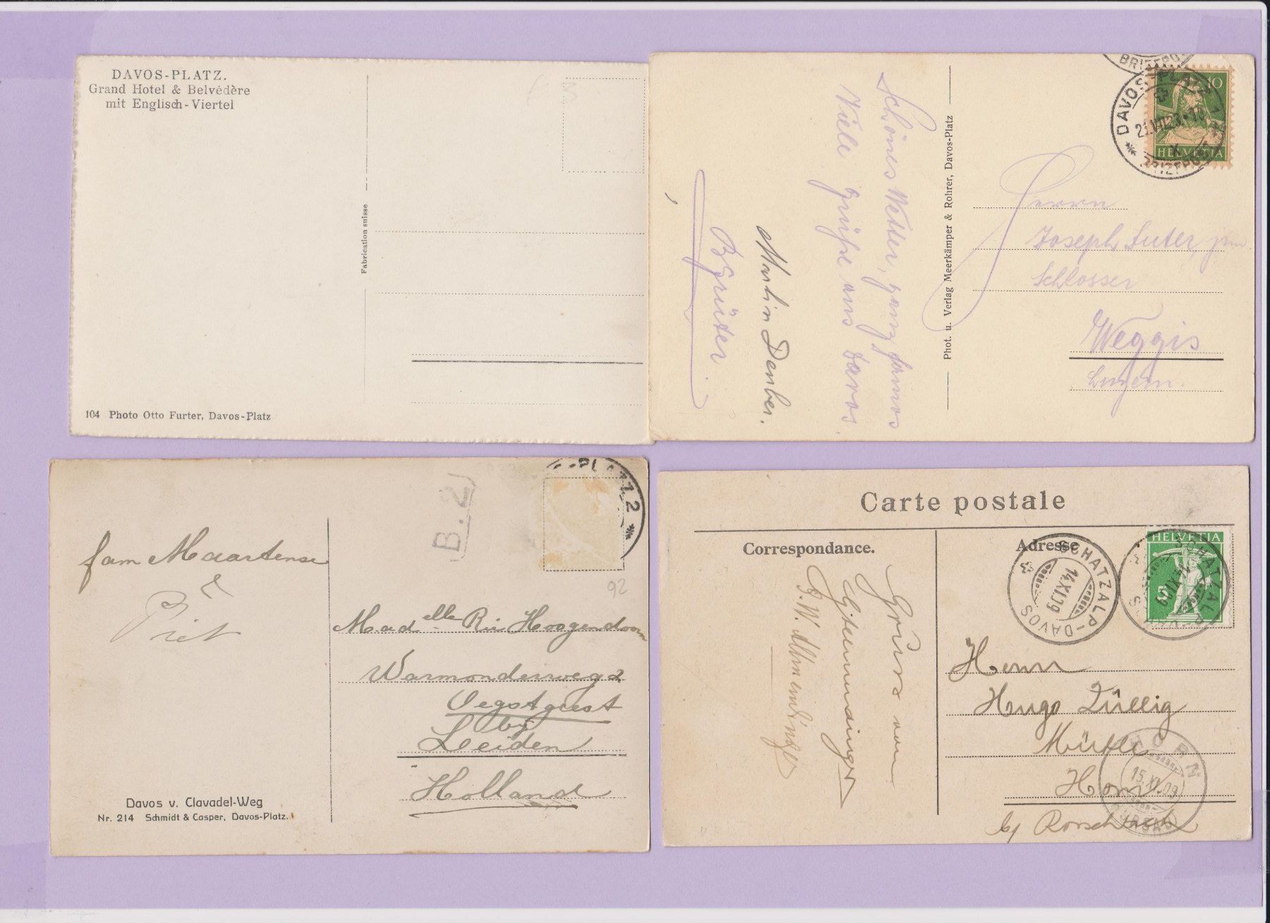Cartoline postali: DAVOS   -   16 alte Ansichtskarten – Usato da Vitznau venduto da Ropaku 1