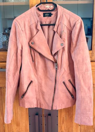 Jacke Übergang Kunstleder ,Only ,altrosa/rosa,Gr. 40