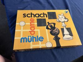 Schach Dame Mühle - Klassisches Brettspiel für Familie!