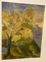 Magy Seiler Acrylgemälde signiert Landschaft Solitär