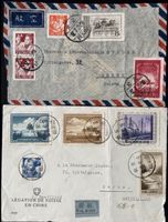 China 1956 – 2 Briefe nach Bern – Luftpost