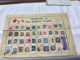 Japon 39 timbres de collection comme photos vers 1900