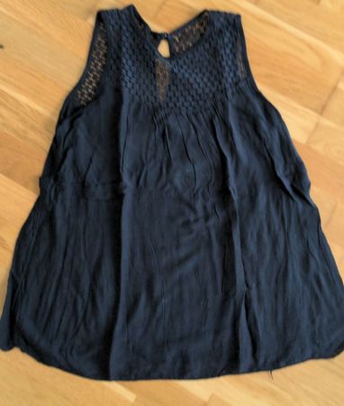 Schwarzes Sommer Top Gr M mit Spitze