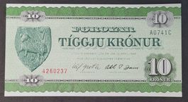 10 KRONEN / FÄRÖER 1974 (BANKFRISCH)