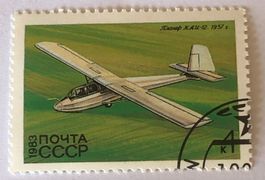 Briefmarken aus dem CCCP mit Luftfahrt-Motiv