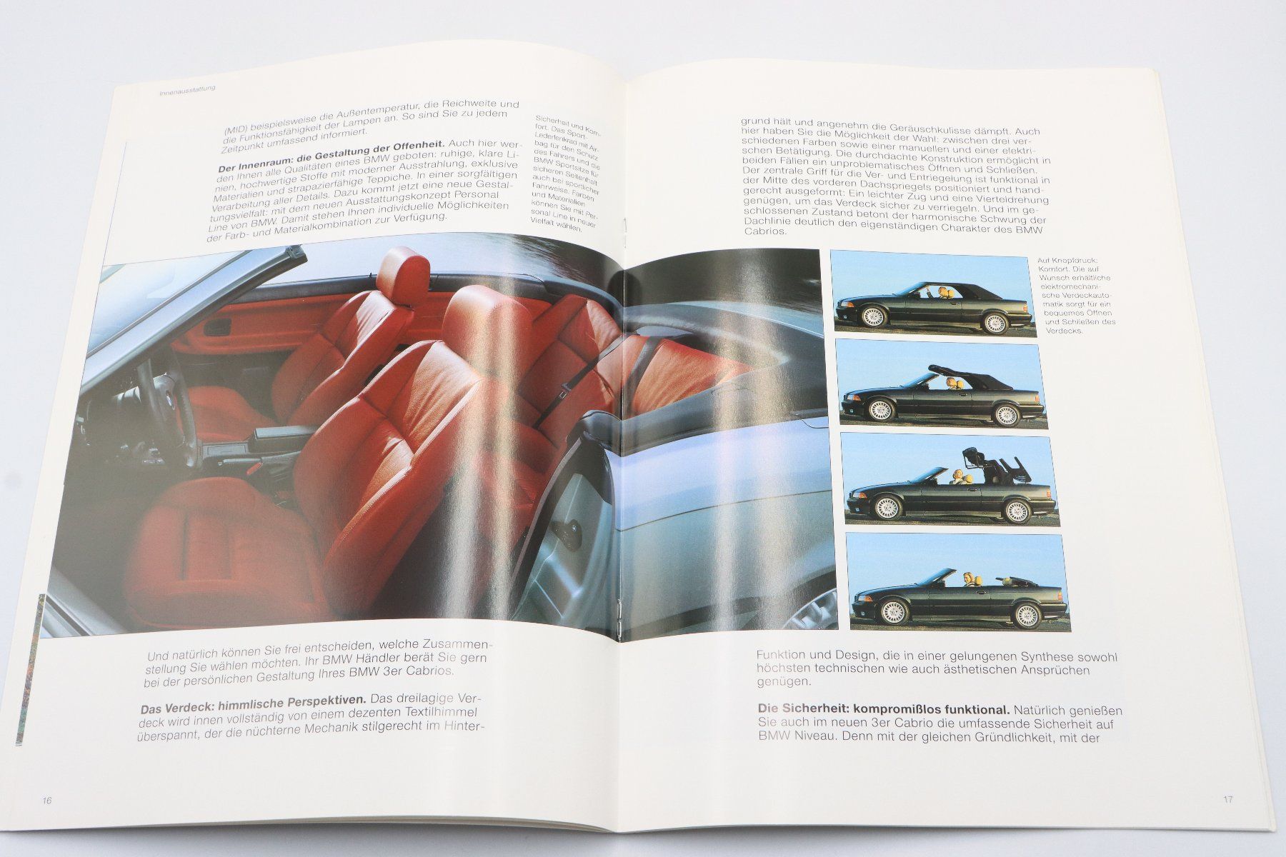 BMW Dokumente: BMW 3er Cabrios 1993 Prospekt – Gebraucht aus Bühl b.Aarberg von Collectorpassions 6