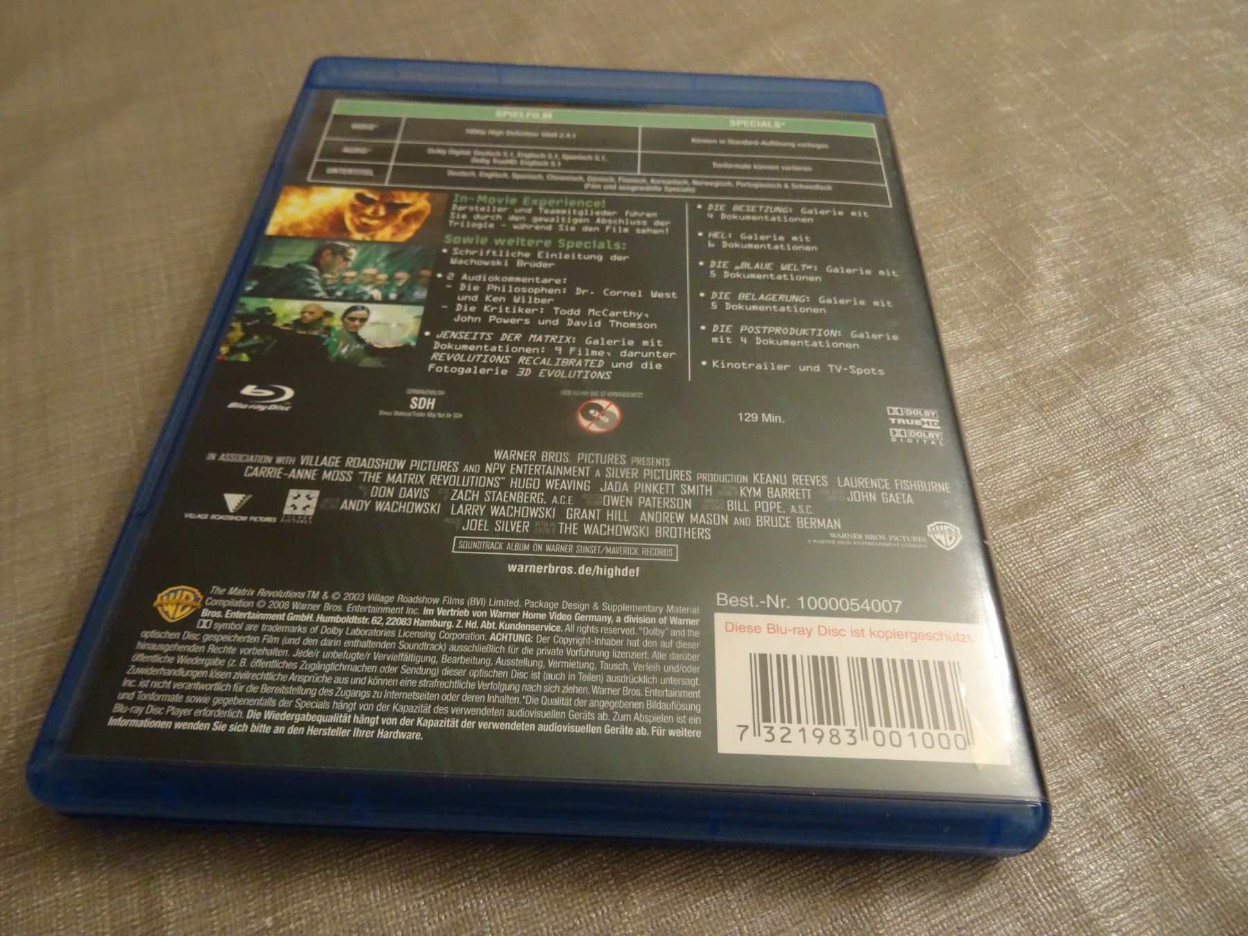 Tutti i DVDs: Matrix Revolutions Blu-ray – Usato da Olten venduto da Disc-Verkauf 2