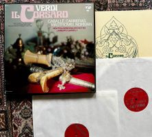 Verdi  – Il Corsaro Caballé Carreras Norman, 2 LP Box ED 1