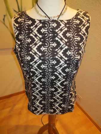 Sommeroberteil Gr. 42 H&M schwarz/beige