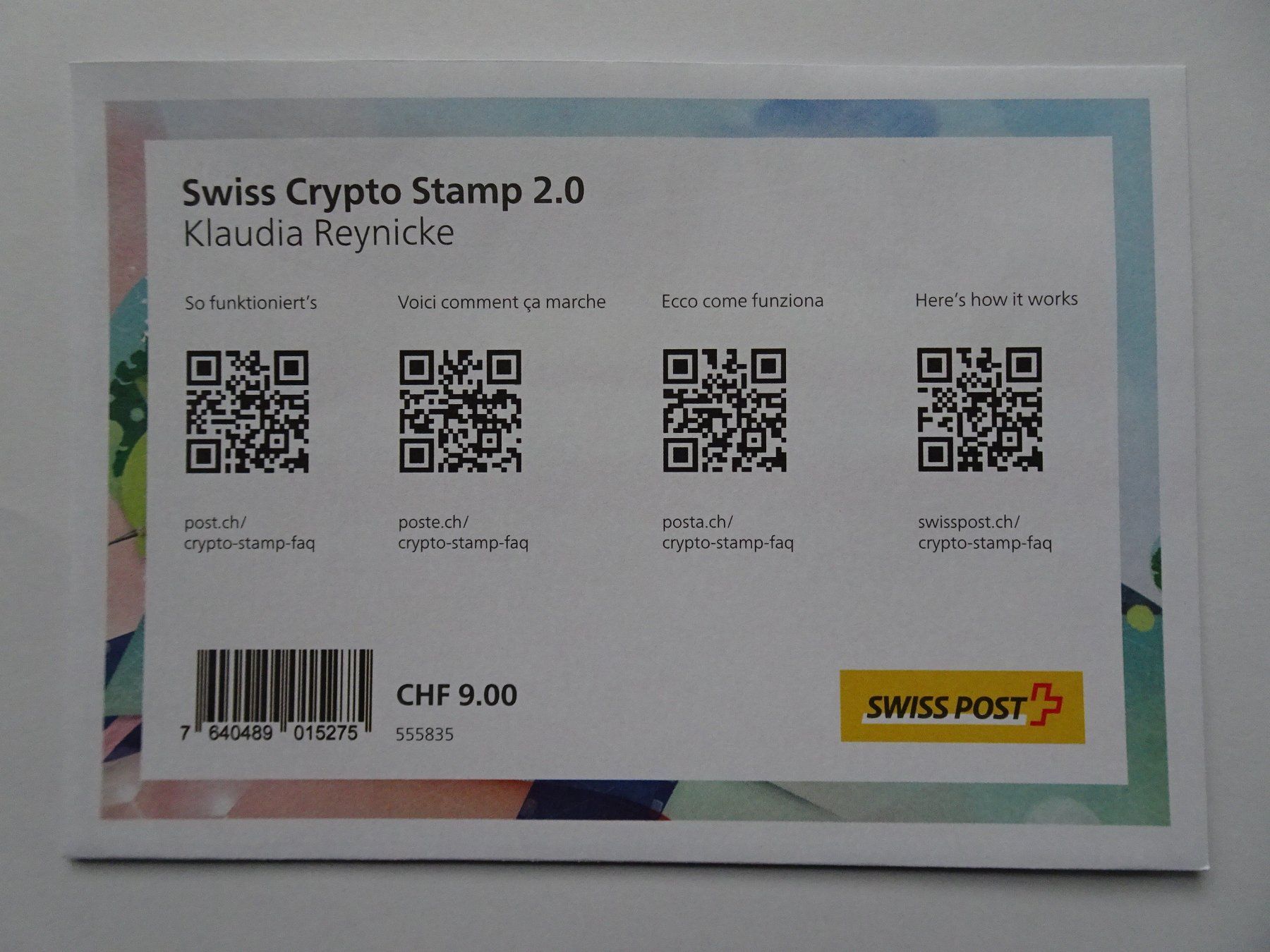 Alle Briefmarken: Swiss Crypto Stamp 2.0 – Neu und originalverpackt aus Aadorf von Chnorli-Furz
