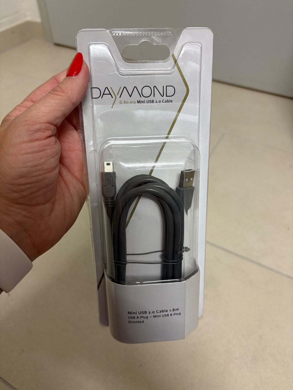 Cavi: Neues Mini USB 2.0 Kabel, 1.8m - Top Zustand – Usato da Basel venduto da Tierschutz-Flohmi