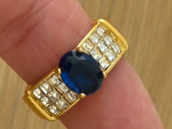 Ringe: Luxus Elegante Gr.19/9 Ring Farbe:  Gold/ blau – Neu (gemäss Beschreibung) aus Biel-Bienne von Roserosse13 6