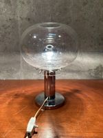 Lampe de table design en verre et chrome, vintage!