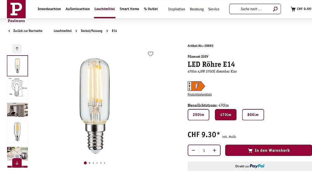 Lampen: Filament 230V LED Röhre E14 – Gebraucht aus Stäfa von Maurinho 4