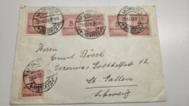 1923 Deutsches Reich Brief Mehrfachfrankatur