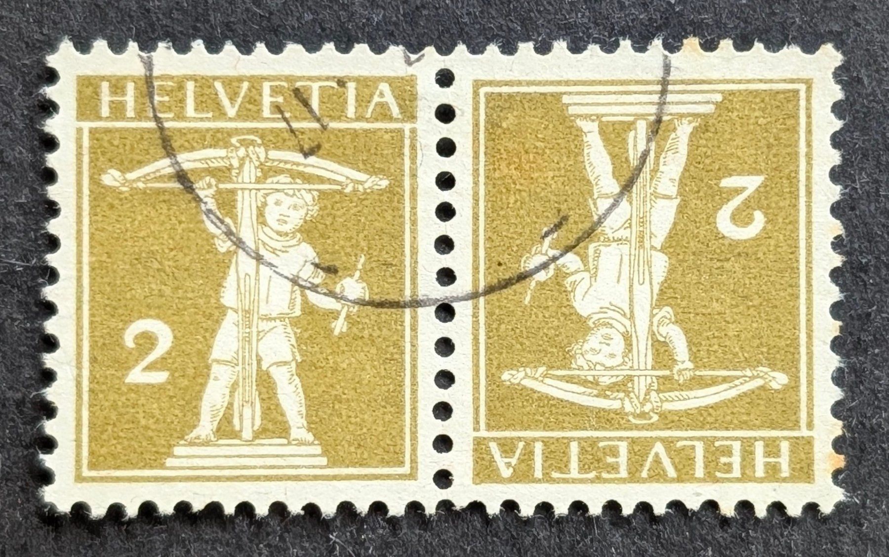 Tous les timbres: Schweiz-K2 "Tellbub mit Armbrust" • (SBK 50.-) – D'occasion à Hittnau par stamps_and_coins