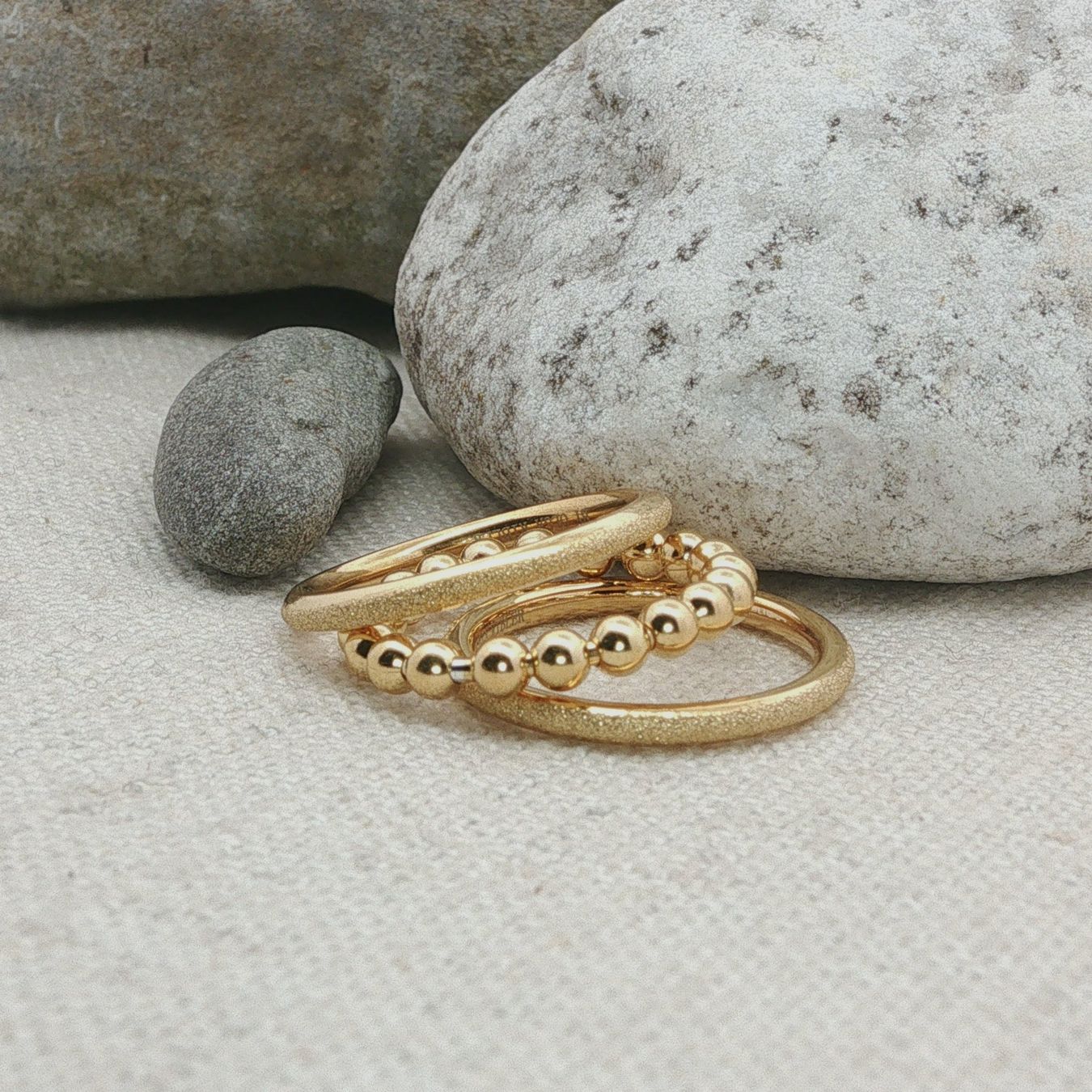 Olga Ribler Anelli: Edelstahl & Silber Ring SET Ringgrösse 50 – Nuovo (secondo la descrizione) da Luzern venduto da Schmuckoutlet 3