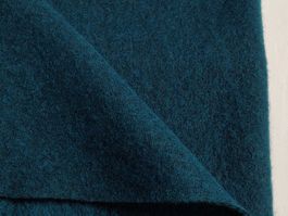 Ital. Mantel Stoff Wolle Jersey 2.8x1.45 verde petrolio