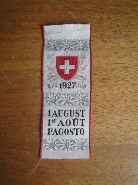 Placchette & Badge: 1.Augustabzeichen 1927 Top – Usato da Trachslau venduto da post35