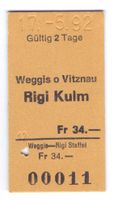 Billette Weggis o Vitznau - Rigi - Kulm