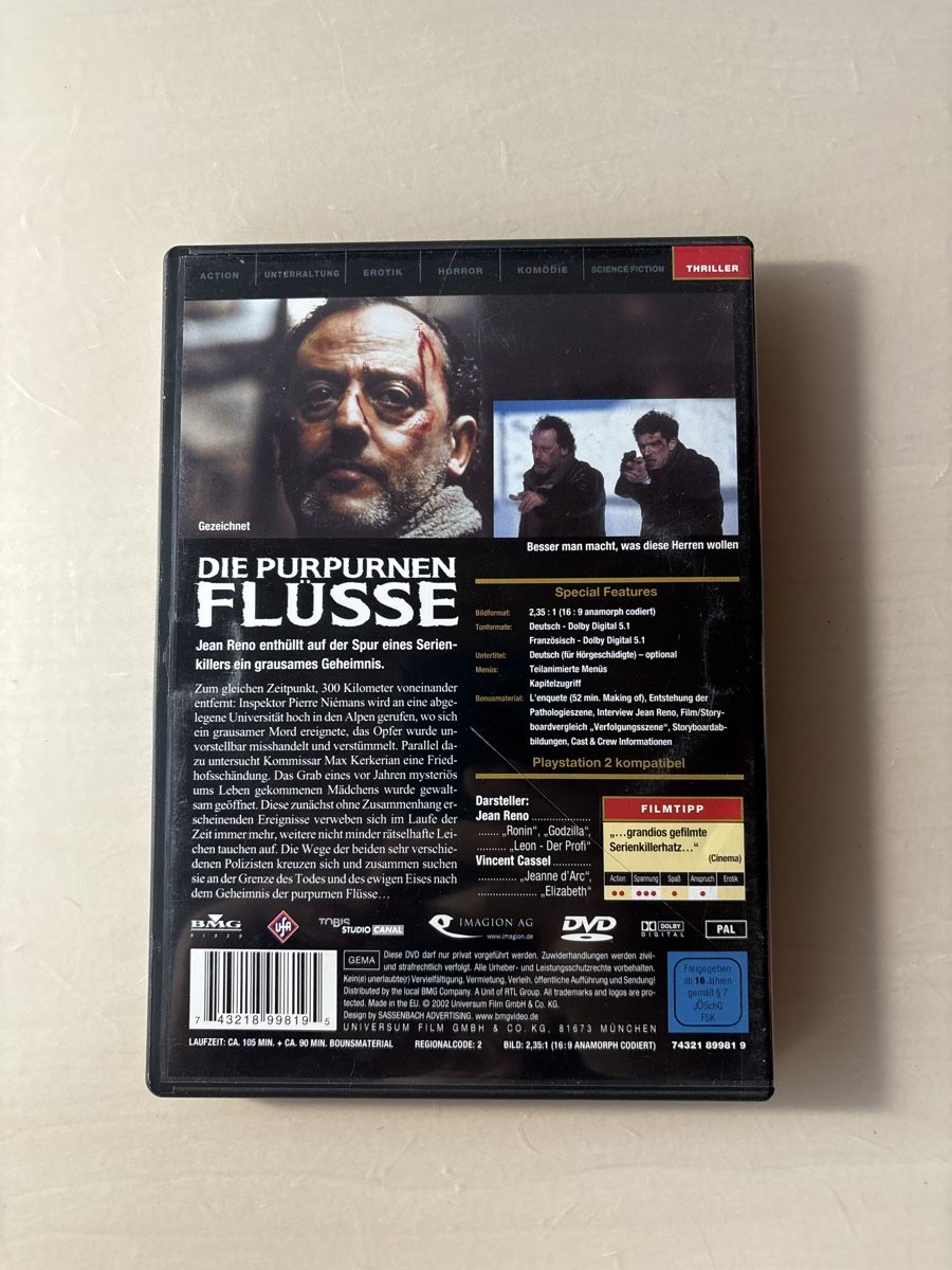 Tutti i DVDs: Die Purpurnen Flüsse – Usato da Ruswil venduto da Slivio_ 1