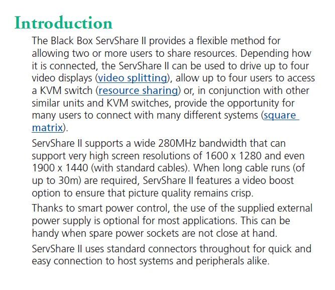Unità & Adattatore: ServShare II KVM Switch KV221A – Usato da Berikon venduto da m1l3n 1