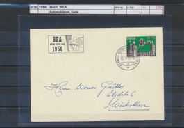 1956 Bern, "BEA", Automobilpost, Karte