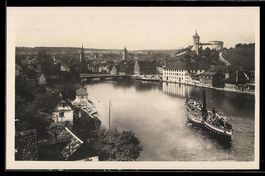Schaffhausen, Ortsansicht mit Brücke, S