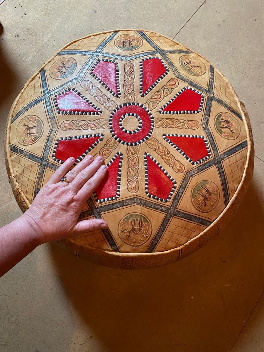Sgabelli: Pouf Sitzhocker aus Leder! – Usato da Oberengstringen venduto da Avalon015 1