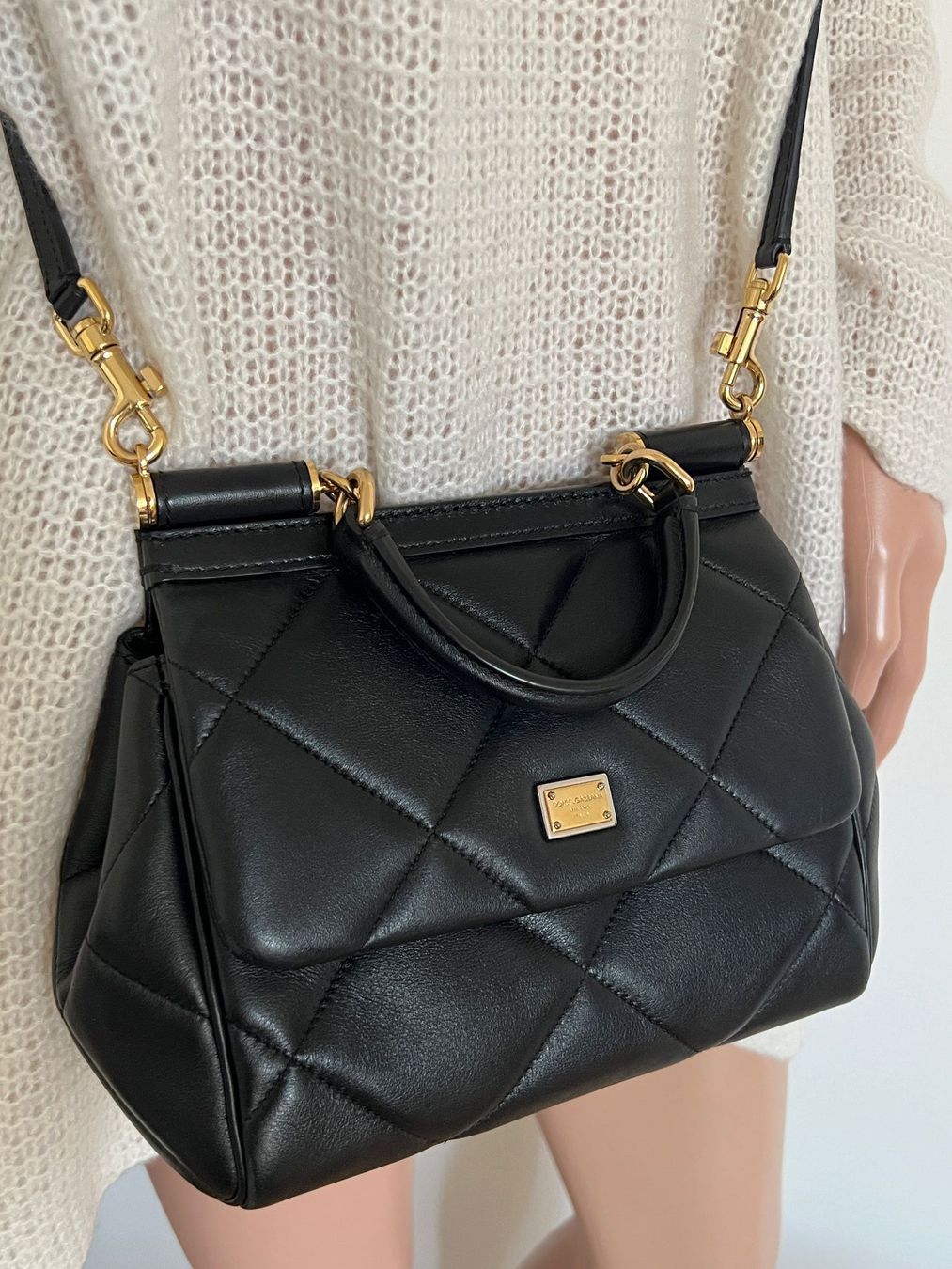 Dolce & Gabbana Borse da donna: Dolce & Gabbana Sicily Handtasche, schwarz – Usato da Bergdietikon venduto da pinkerton13