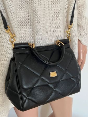 Dolce & Gabbana Sicily Handtasche, schwarz