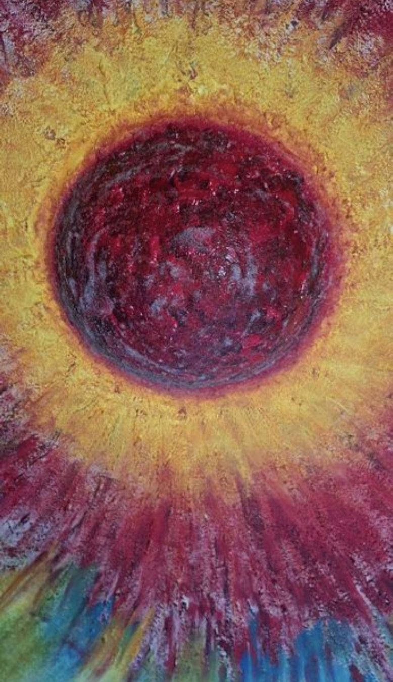 Dipinti: Gemälde Abstrakte Sonnenblume 3D handmade 60×80 – Nuovo (secondo la descrizione) da Riehen venduto da Steinbock1970 1