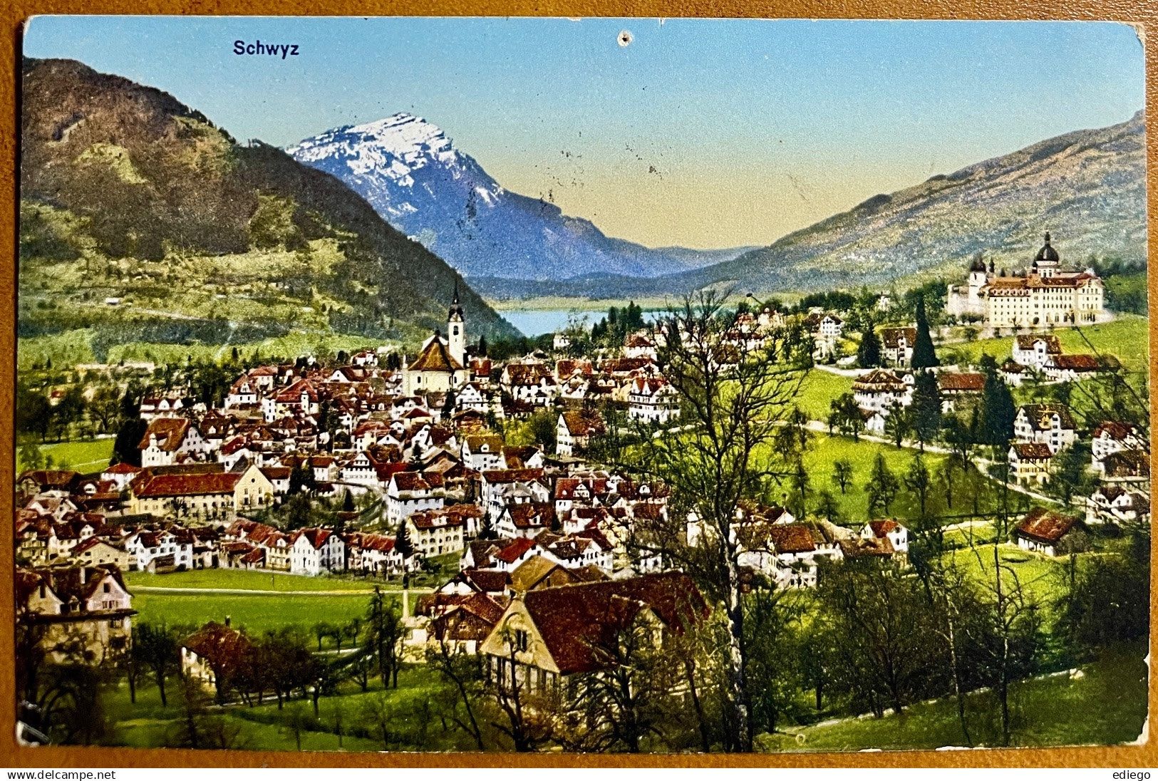 Cartoline postali: Schwyz - 1922 – Usato da Lutry venduto da Ediego